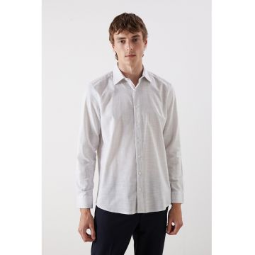 Camasa din bumbac cu model uni