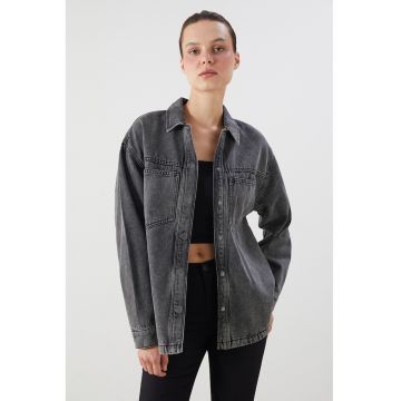 Camasa din denim cu capse