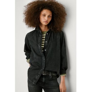 Camasa din denim cu capse