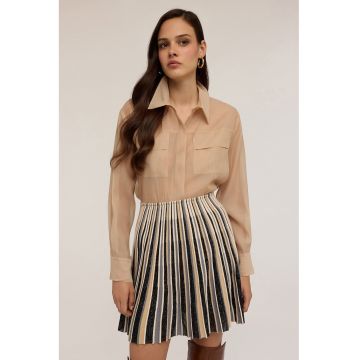 Camasa din organza cu buzunare