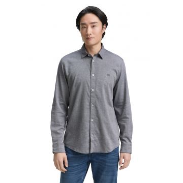 Camasa regular-fit cu mansete cu nasturi - Gri - Bleumarin -