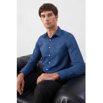 Camasa slim fit cu aspect texturat