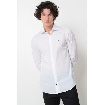 Camasa slim fit din amestec de bumbac
