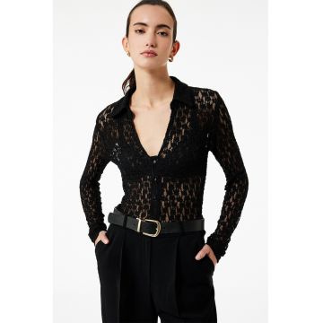 Camasa slim-fit semitransparenta