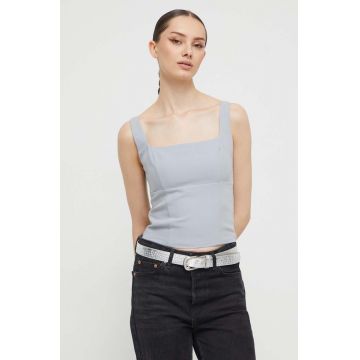 Abercrombie & Fitch bluza femei, culoarea gri, neted