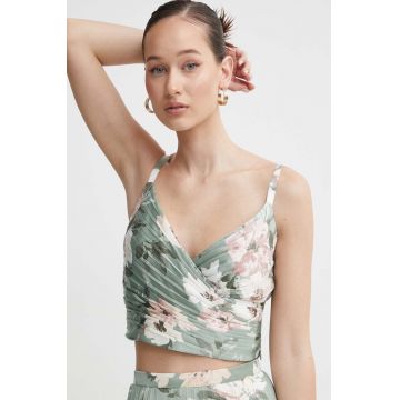 Abercrombie & Fitch top culoarea verde, modelator