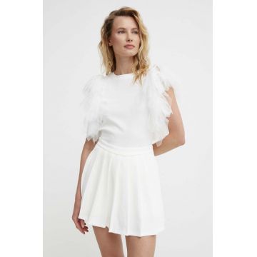 Answear Lab bluza femei, culoarea alb, neted