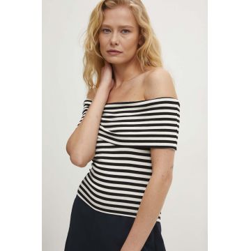 Answear Lab bluza femei, culoarea negru, modelator