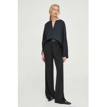 By Malene Birger bluza femei, culoarea negru, neted