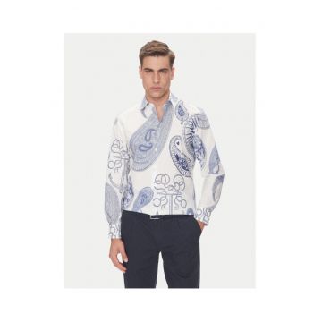 Camasa barbati  B3 56017.3719 - Bumbac - Alb/Albastru - Alb/Albastru