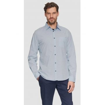 Camasa barbati cu maneca lunga - croiala Slim Fit si imprimeu cu puncte