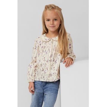 Camasa cu guler cu volane si model floral
