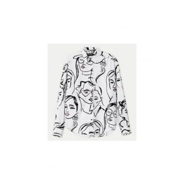 Camasa dama -  304477133 - Bumbac - Alb