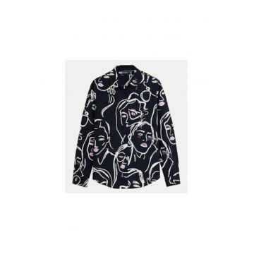 Camasa dama -  304477140 - Bumbac - Negru