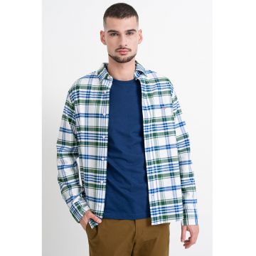 Camasa Oxford din bumbac cu model in carouri