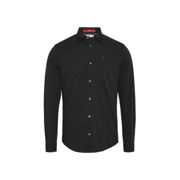 Camasa slim fit din amestec de bumbac organic