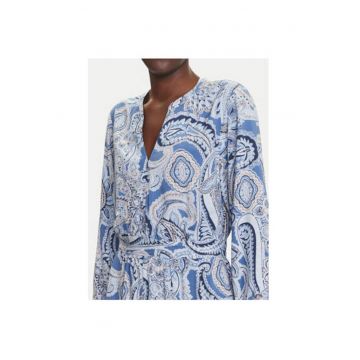 Camasa stil rochie dama  13002020 - Viscoza - Albastru - Albastru