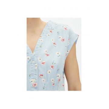 Camasa stil rochie dama  731352-00 - Bumbac - Albastru deschis - Albastru deschis