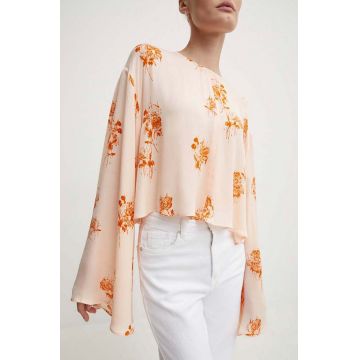 Day Birger et Mikkelsen bluza Becky - Falling Flowers femei, culoarea portocaliu, modelator, DAY65243204