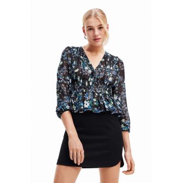 Desigual bluza 23WWBW06 WOMAN WOVEN BLOUSE LONG SLEEVE