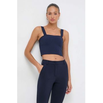 Marella top femei, culoarea bleumarin, uni 2413160000000