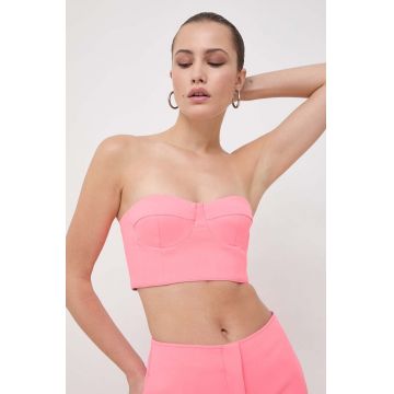 MAX&Co. top x Anna Dello Russo culoarea roz, neted