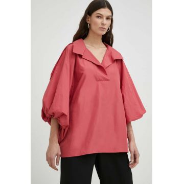 MMC STUDIO bluza femei, culoarea roz, neted