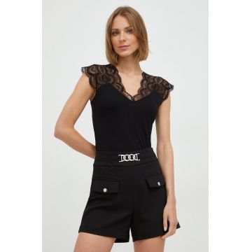 Morgan bluza femei, culoarea negru, neted