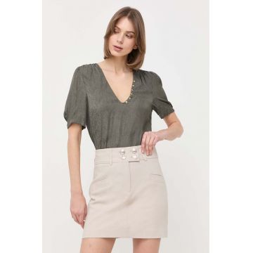 Morgan bluza femei, culoarea verde, modelator