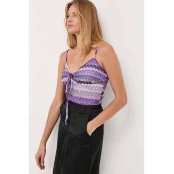 Morgan bluza femei, culoarea violet, modelator