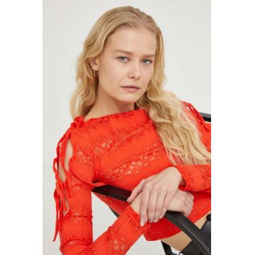 Won Hundred bluză femei, culoarea roșu, uni 2720-14223
