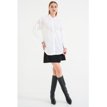 Camasa cu insertii de dantela Bostuna