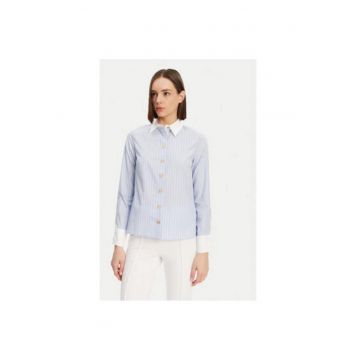 Camasa dama  251-CKARA - Bumbac/Poliester - 36 EU - Albastru deschis