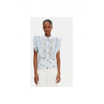 Camasa dama  252102725224 - Bumbac/Poliester - 40 EU - Albastru deschis