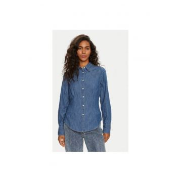 Camasa dama -  304596407 - Bumbac - Albastru