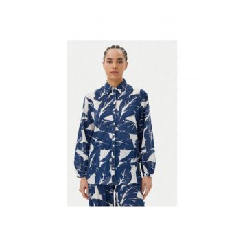 Camasa dama  511FD45013 - Bumbac/Viscoza - Bleumarin