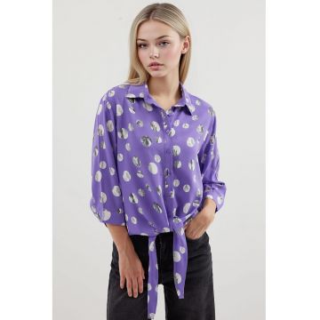 Camasa dama -  BDART - din viscoza - cu imprimeu - violet