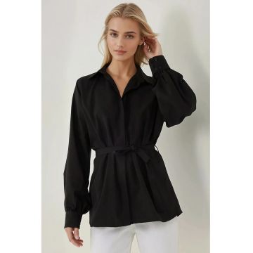 Camasa dama -  poliester/in - negru