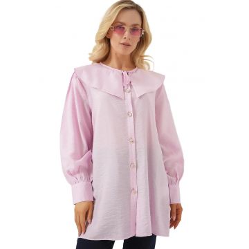 Camasa dama -  Viscoza/Nylon - Roz