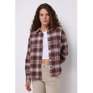 Camasa din bumbac cu model in carouri