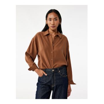 Camasa lejera din amestec de modal - Maro