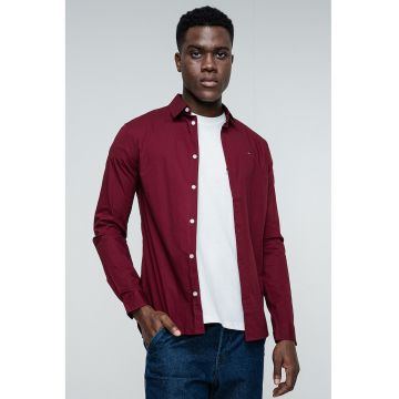 Camasa slim fit din amestec de bumbac organic