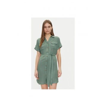 Camasa stil rochie dama  10325828 - Viscoza - Verde - Verde