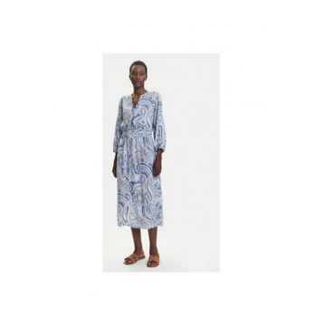 Camasa stil rochie dama  13002020 - Viscoza - 44 EU - Albastru