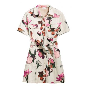 Camasa stil rochie dama  25SWVW13 - Bumbac - Ecru - Ecru