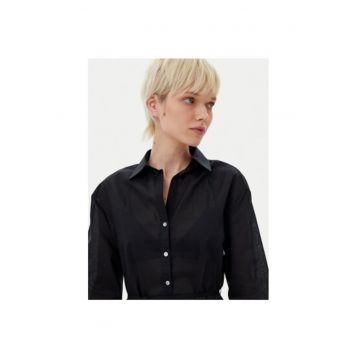 Camasa stil rochie dama  A1W46006 - Bumbac - Negru - Negru