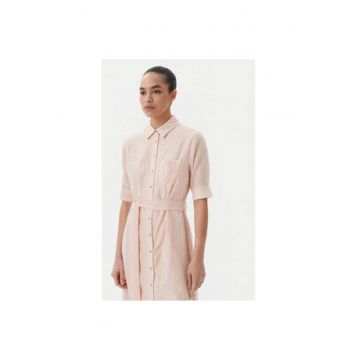 Camasa stil rochie dama  FS25SD2003W78601 - Bumbac/Poliester - Roz - Roz