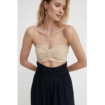 Answear Lab top culoarea bej, neted