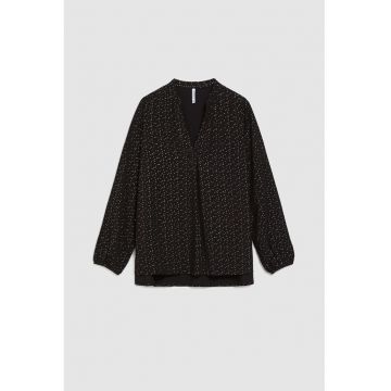 Cămașă  neagră cu buline - Negru