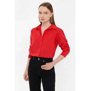 Camasa clasica dama -  bumbac/poliester - rosu